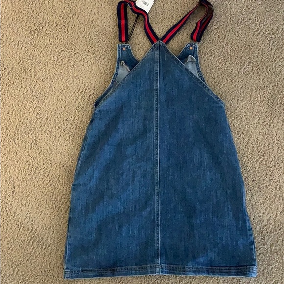 M1858 created for Macy’s denim jumper mini dress - Picture 5 of 10